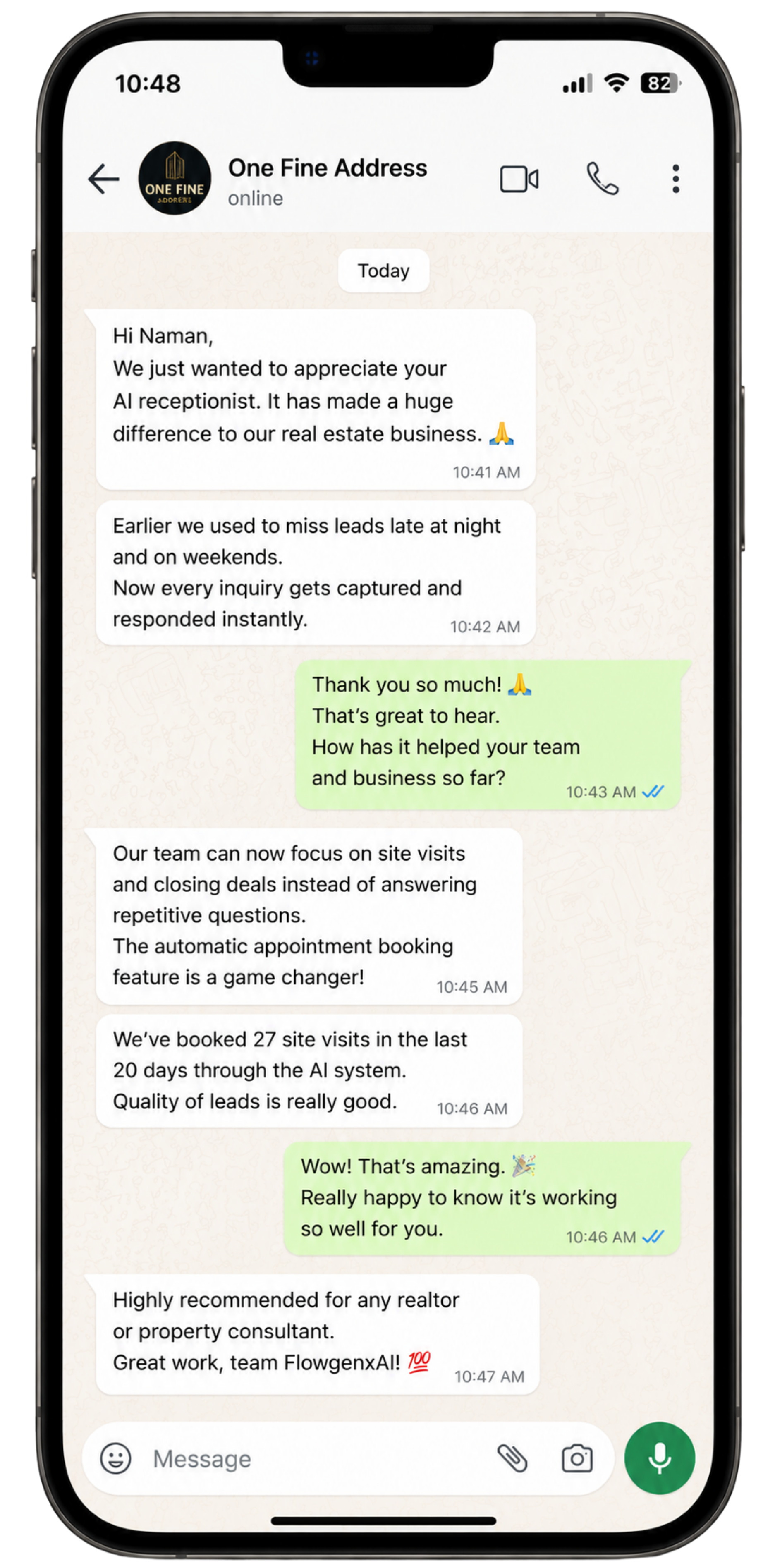 Customer feedback screenshot 2