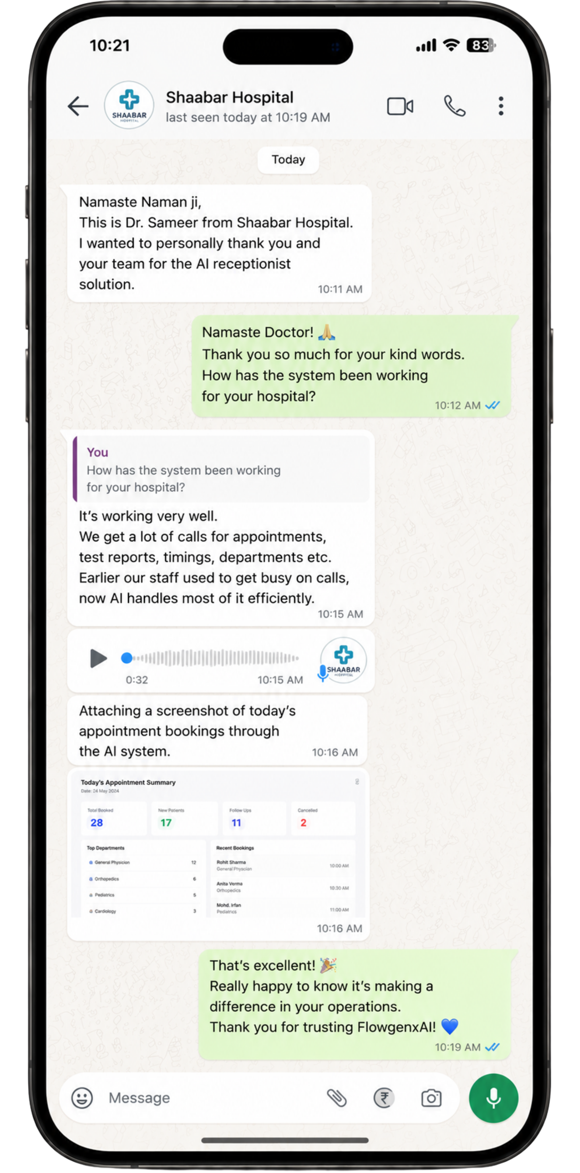 Customer feedback screenshot 6
